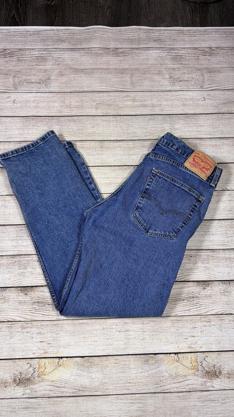 Levi's 505 Regular Fit Men's Denim Blue Jeans 36 Blue Light Wash Straight